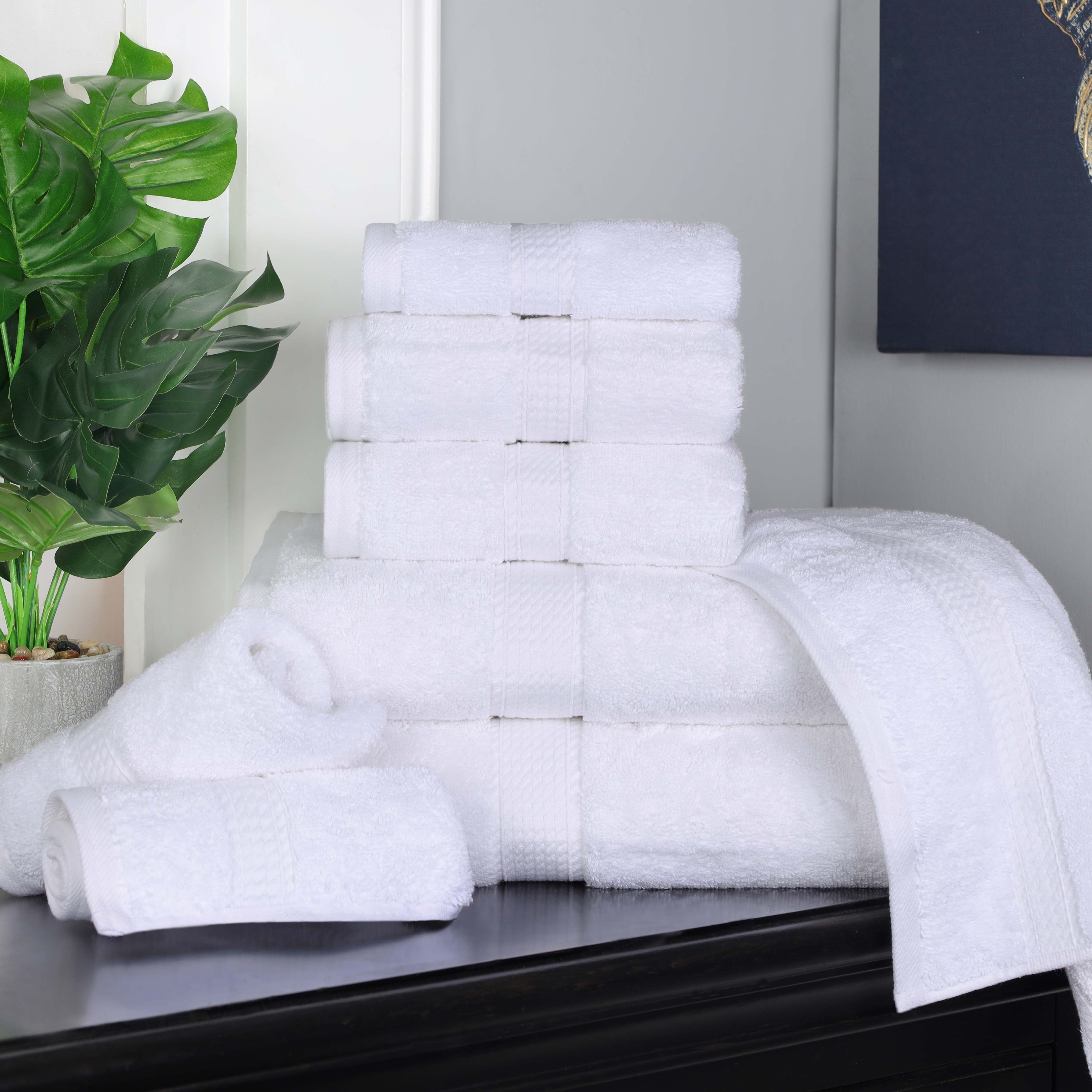 Madison Egyptian Cotton Plush Heavyweight 8 Piece Towel Set - Egyptian Cotton Towel Set by Superior Brand