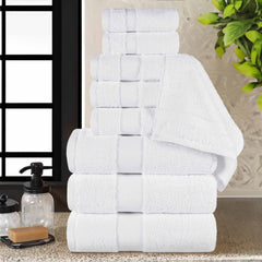 Niles Egyptian Giza Cotton Plush Heavyweight Soft 9 Piece Towel Set - Egyptian Cotton Towel Set by Superior
