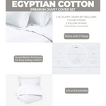 Egyptian Cotton 400 Thread Count Solid Luxury Duvet Cover Set - Egyptian Cotton Duvet Cover Set by Superior Brand