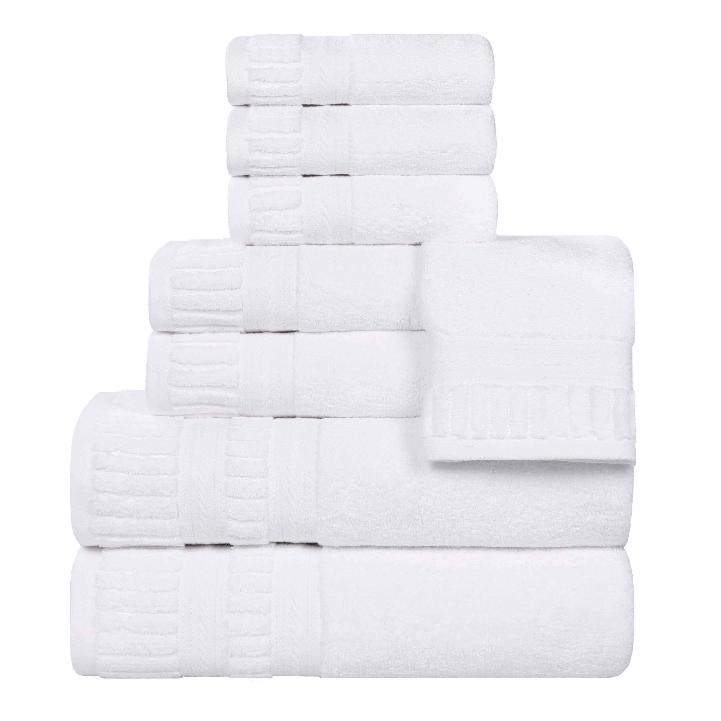 Zero Twist Cotton Towels 8 Piece Venice Collection - Towel Set by Superior Brand