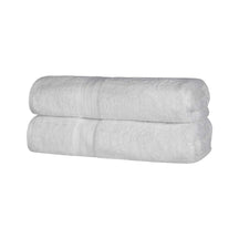 Cotton Heavyweight Absorbent Plush 2 Piece Bath Sheet Set - White
