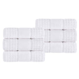 Napa Zero Twist Cotton Solid Waffle Honeycomb Hand Towel Set of 6 - Towel Set by Superior