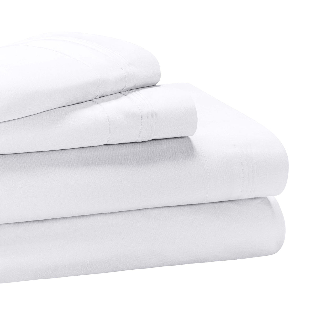 Egyptian Cotton 1000 Thread Count Eco-Friendly Solid Sheet Set - White