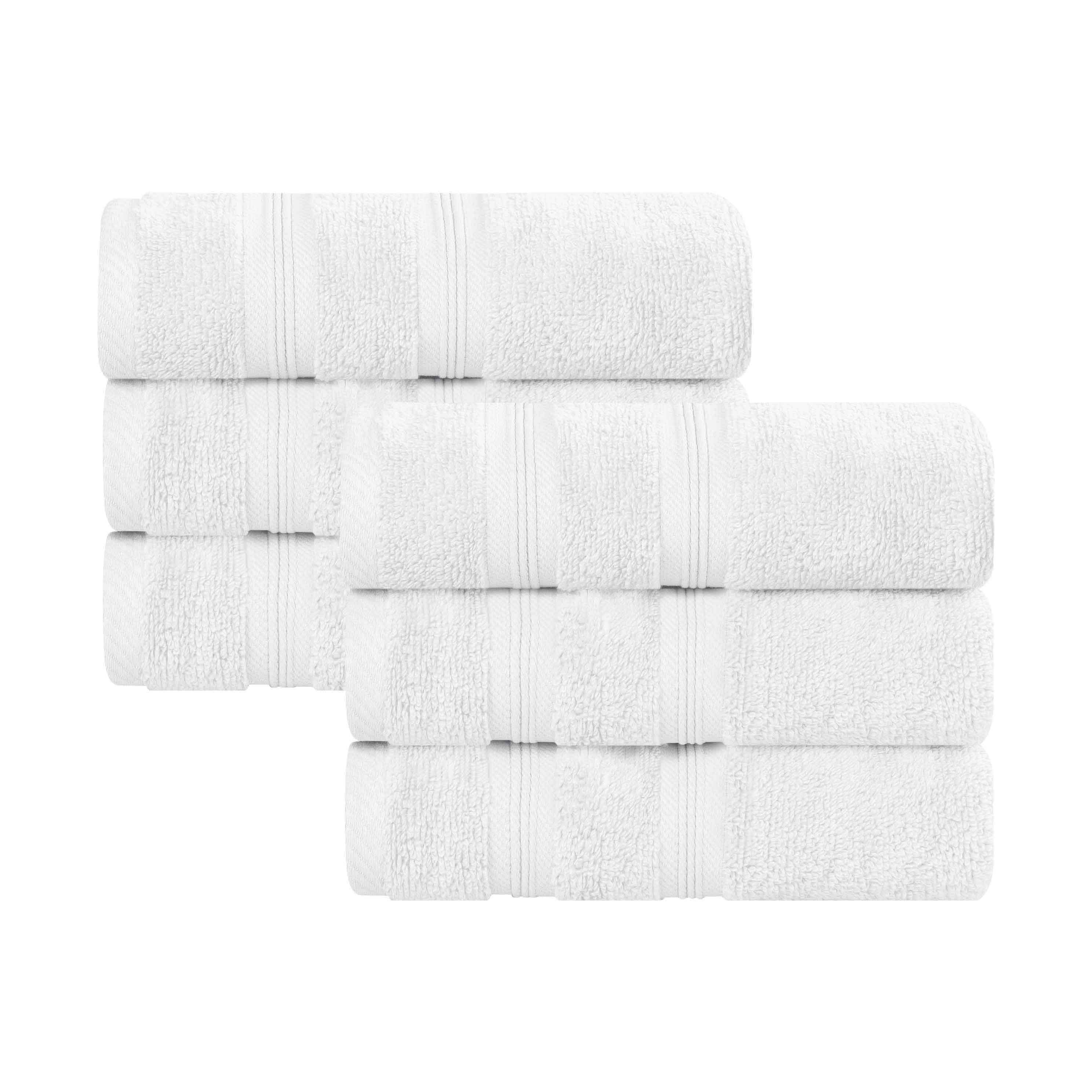 Smart Dry Zero Twist Cotton Medium Weight Hand Towels, Set of 6 - Hand Towel Set by Superior Brand
