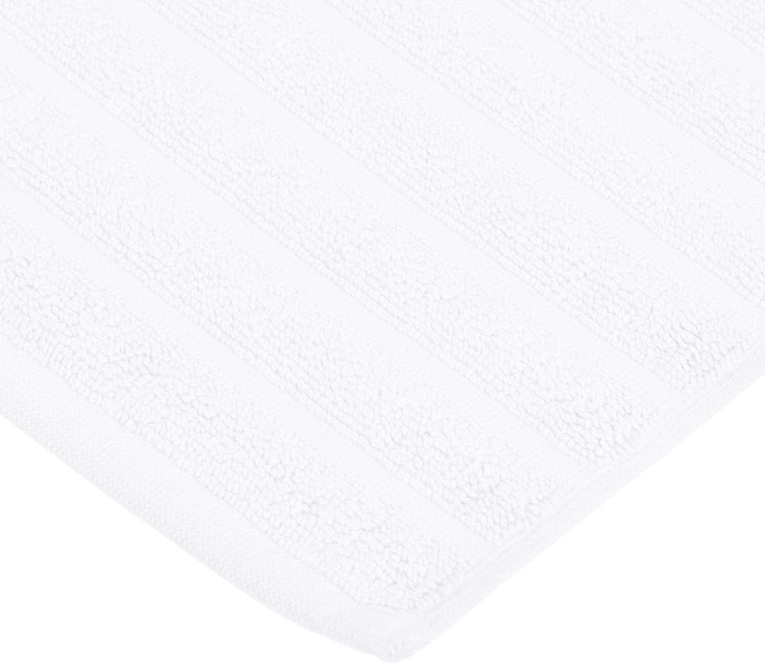 Lined 100% Cotton 1000 GSM 2-Piece Bath Mat Set - White