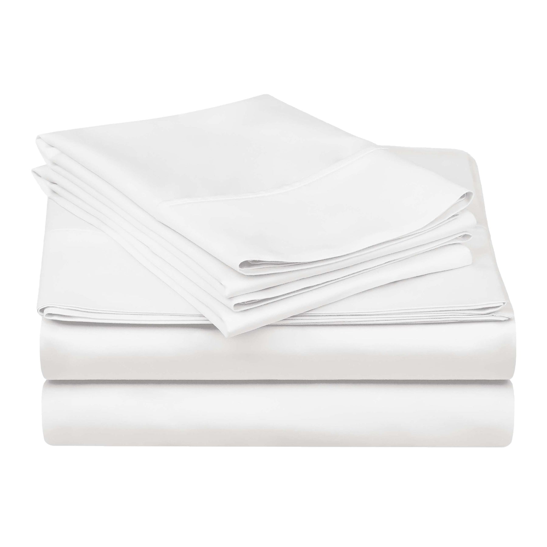 Egyptian Cotton 300 Thread Count Solid Deep Pocket Sheet Set - White