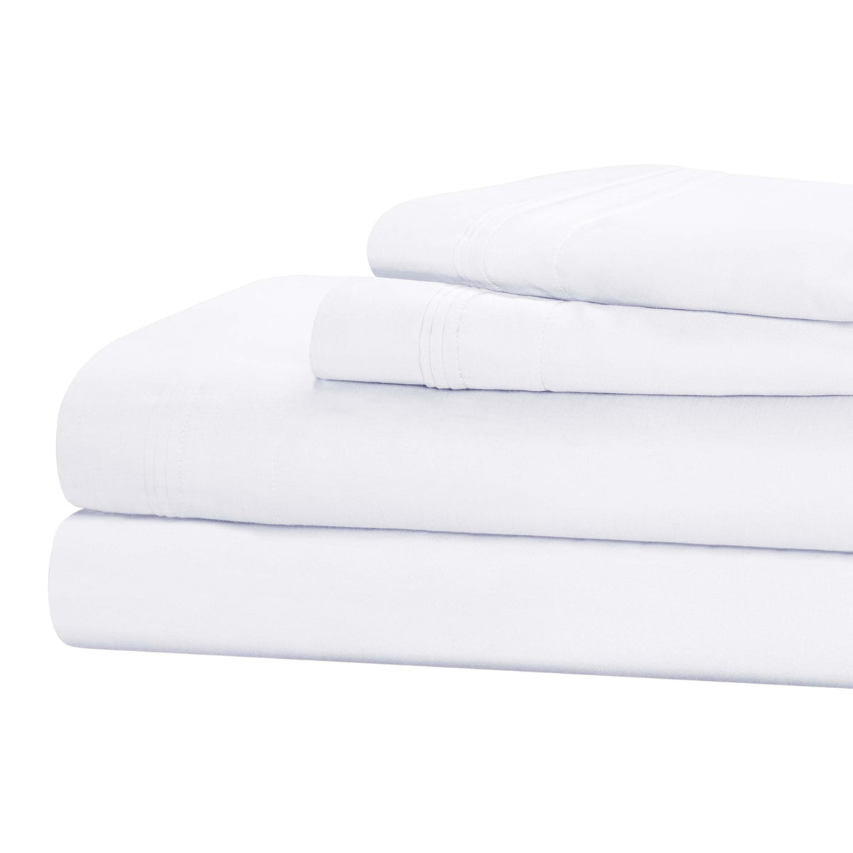 Egyptian Cotton 1500 Thread Count Eco Friendly Solid Sheet Set - White