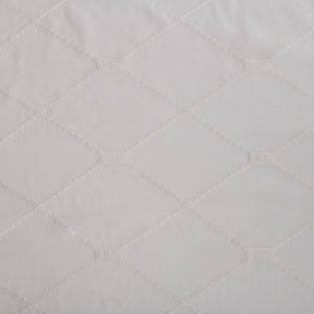 Sheer Modern Diamond Lattice Grommet Curtain Panels Set of 2 - White