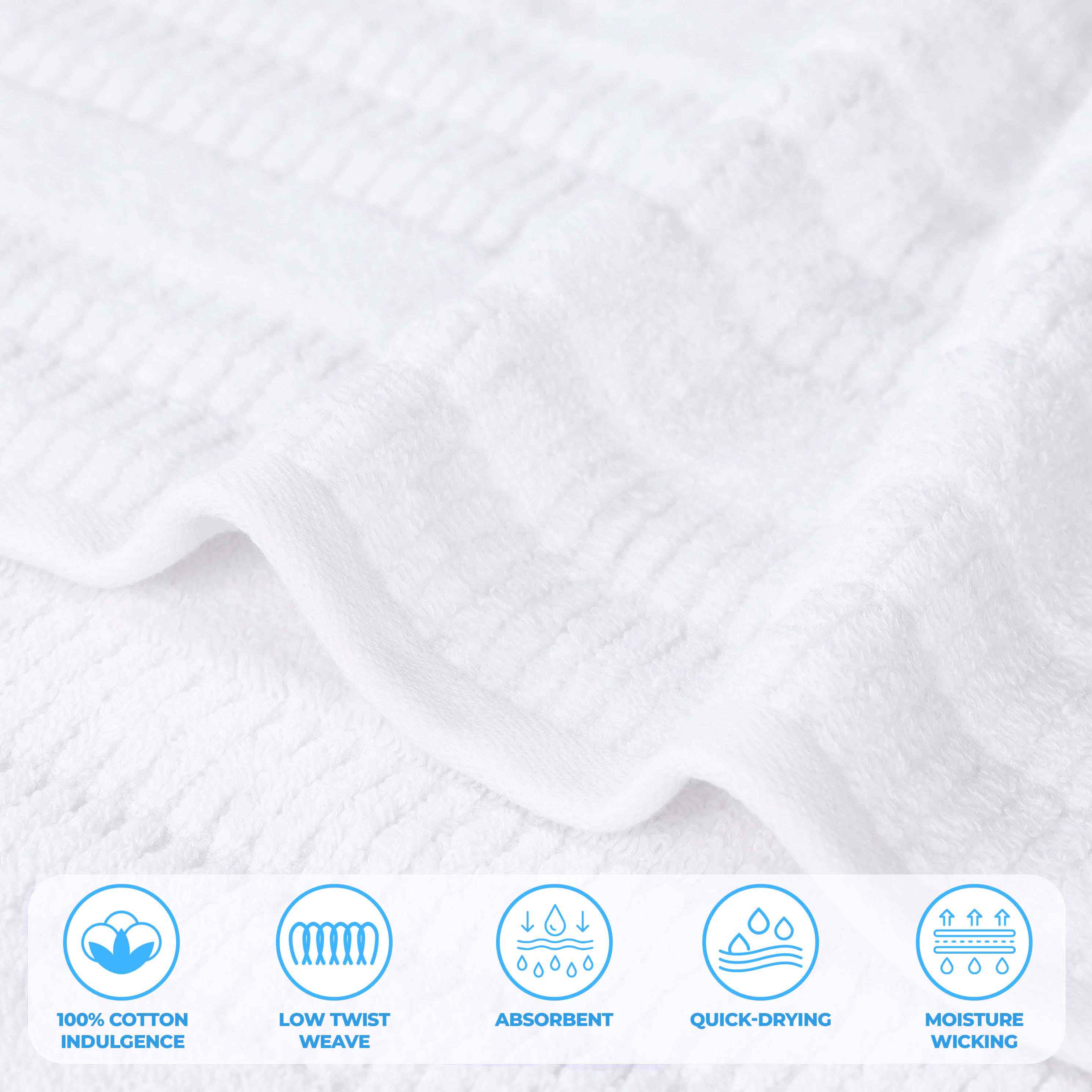 Mika Smart Twist Cotton Solid Textured Ribbed Bath Sheets, Set of 2 - Bath Sheet by Superior