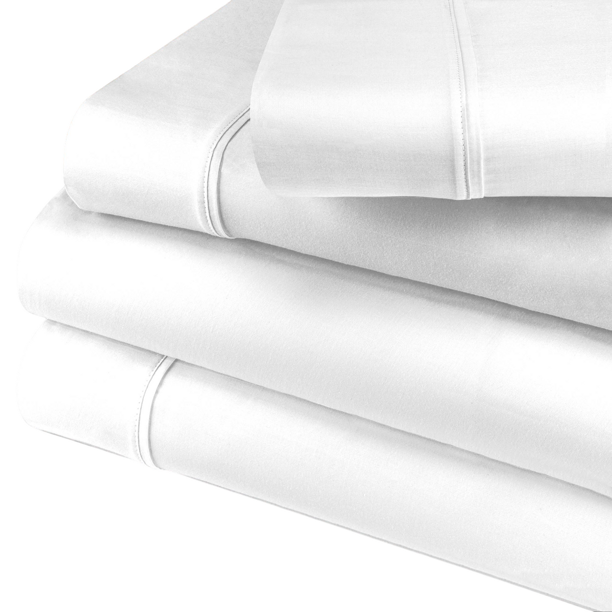 400 Thread Count Egyptian Cotton Solid Deep Pocket Sheet Set - White