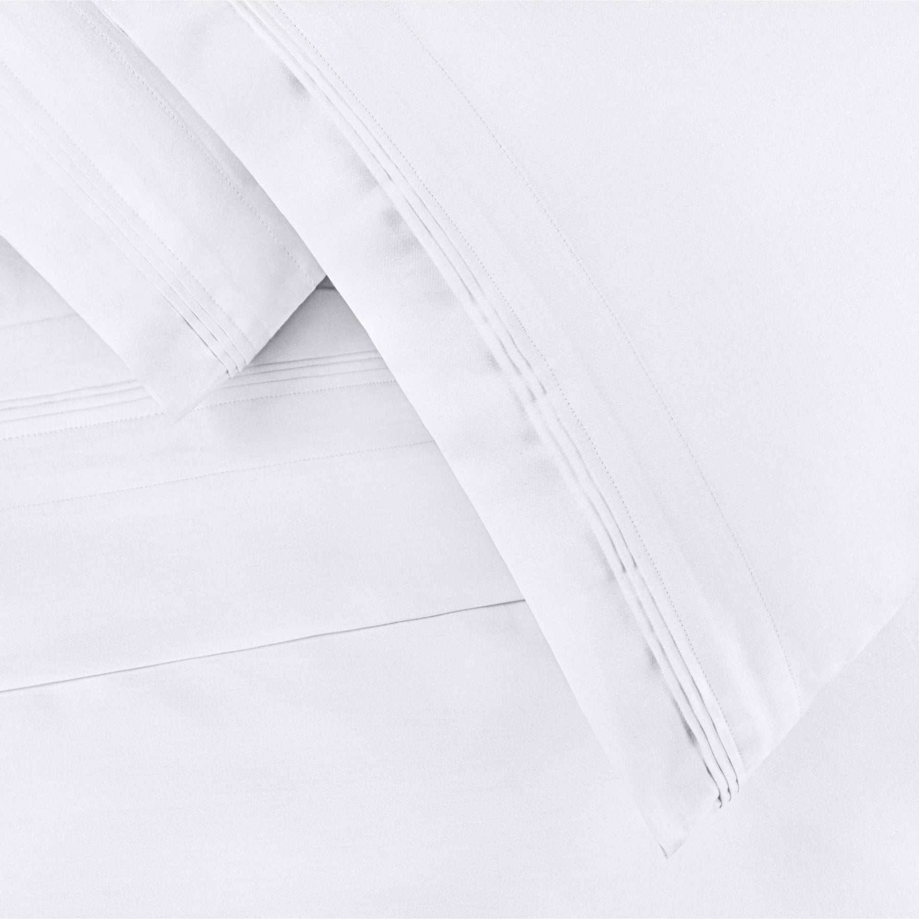 Egyptian Cotton 650 Thread Count Eco-Friendly Solid Sheet Set - White
