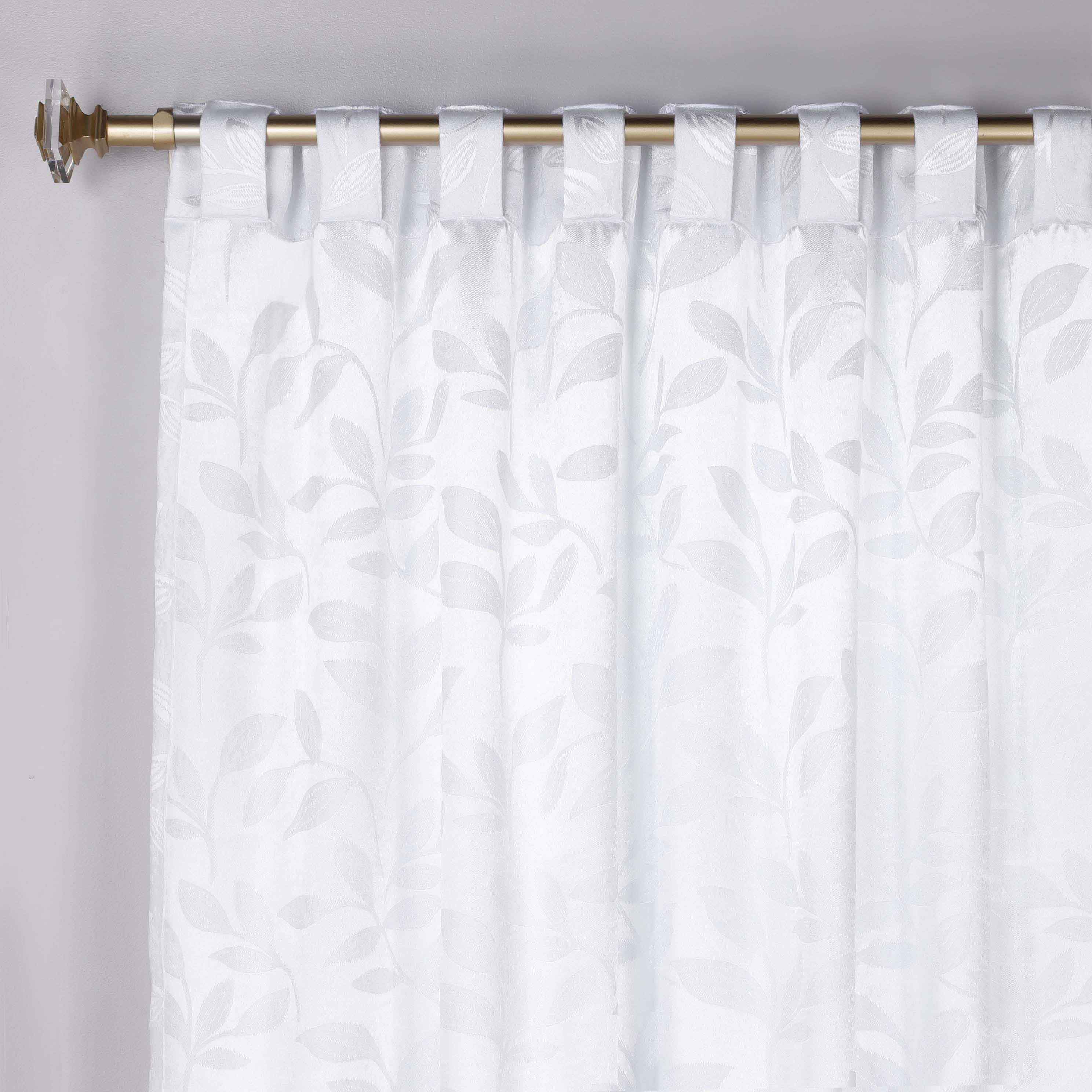 Leaves Room Darkening Back Tabs Blackout Curtain Panels, Set of 2 - Blackout Curtains by Superior