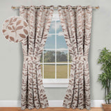 Leaves Room Darkening Washable Blackout Curtain Panels, Set of 2 - Blackout Curtains by Superior