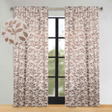 Leaves Room Darkening Back Tabs Blackout Curtain Panels, Set of 2 - Blackout Curtains by Superior