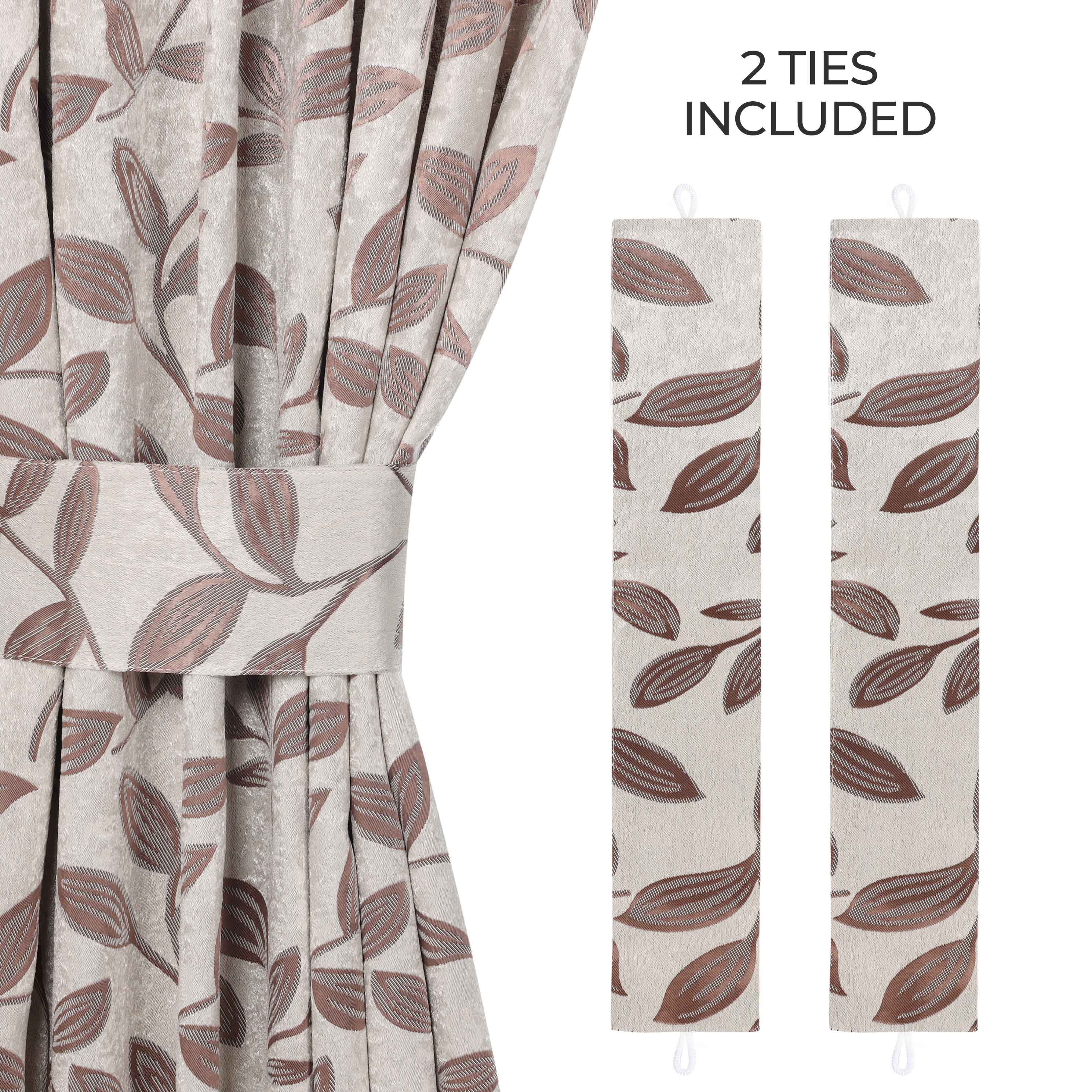 Leaves Room Darkening Washable Blackout Curtain Panels, Set of 2 - Blackout Curtains by Superior