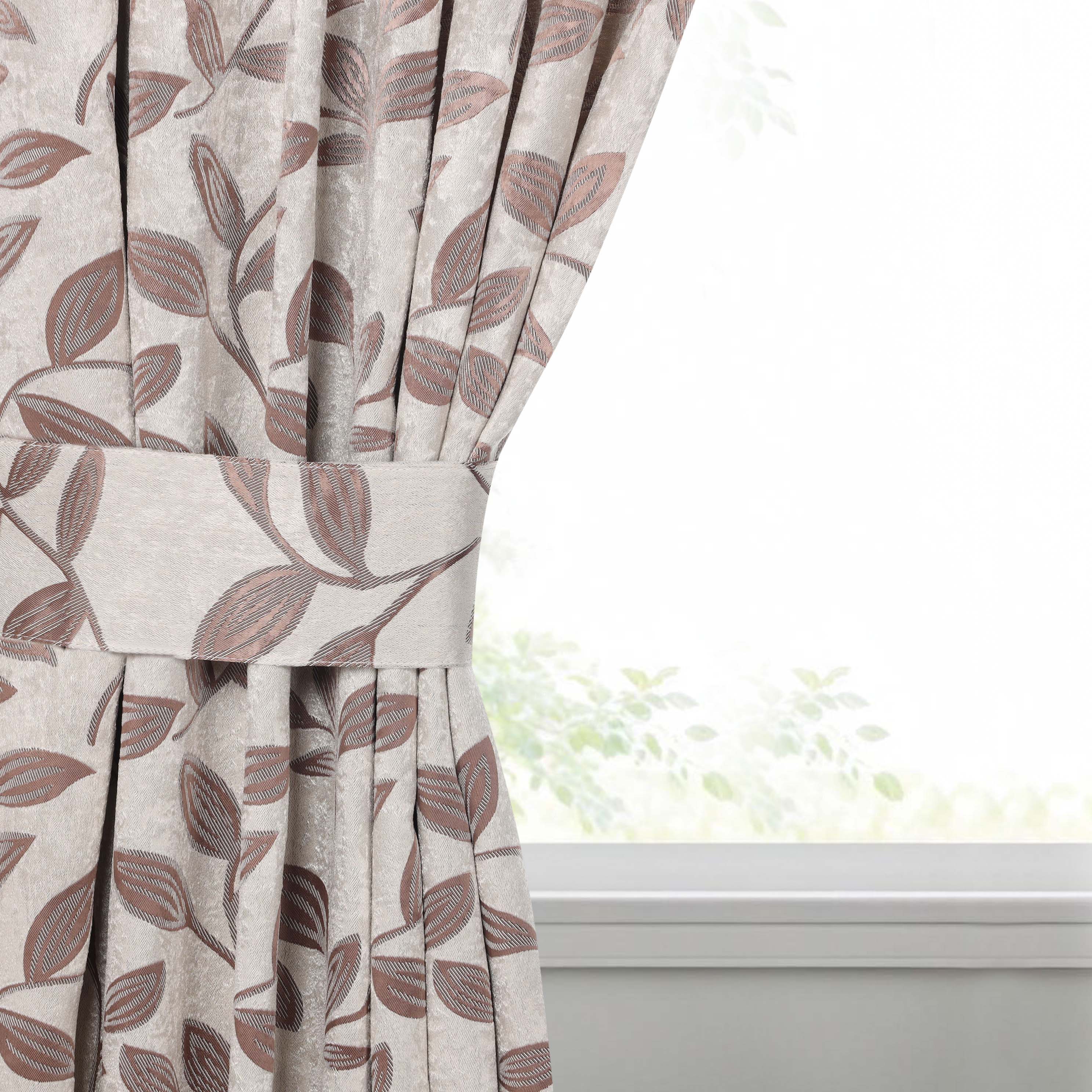 Leaves Room Darkening Washable Blackout Curtain Panels, Set of 2 - Blackout Curtains by Superior
