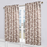 Leaves Room Darkening Back Tabs Blackout Curtain Panels, Set of 2 - Blackout Curtains by Superior