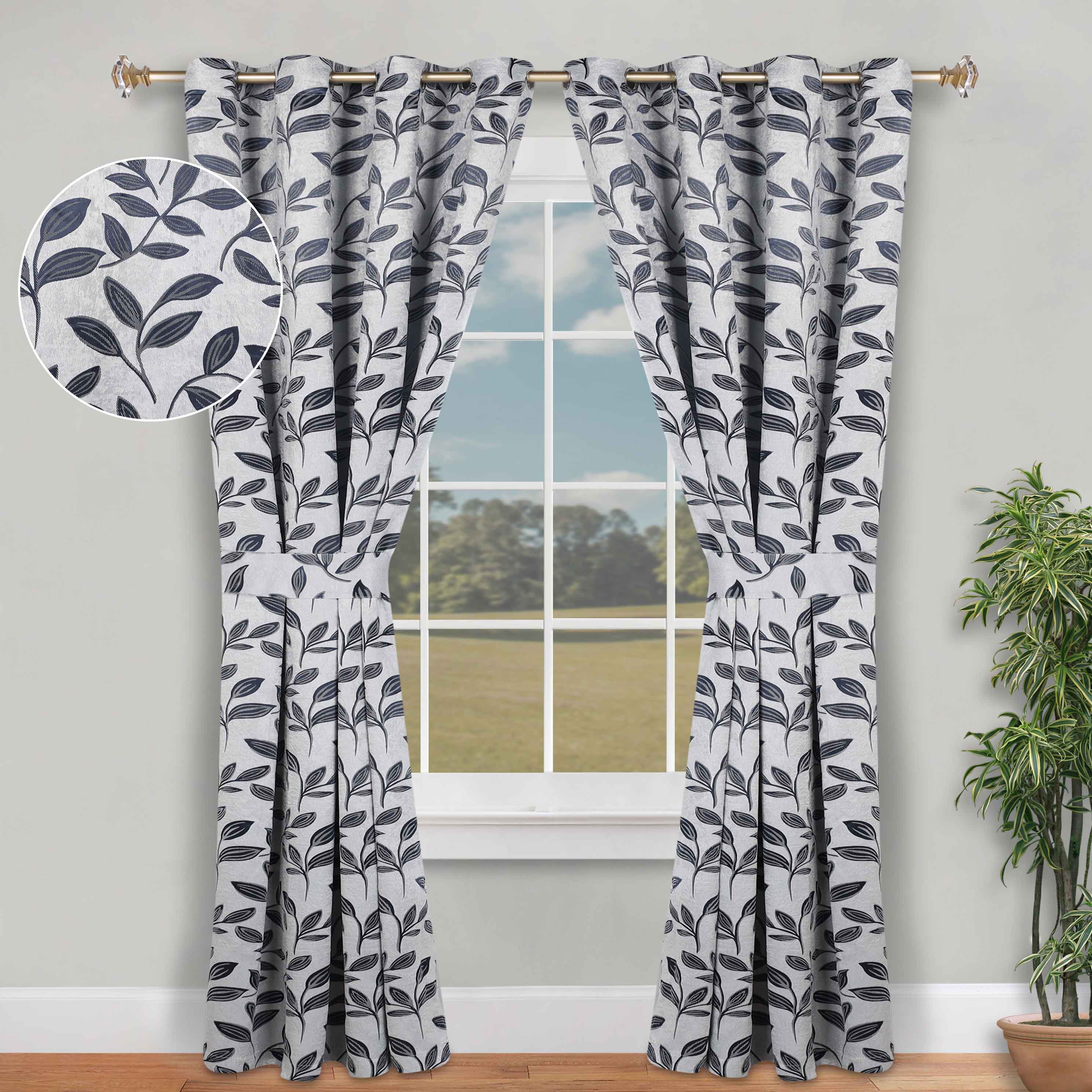 Leaves Room Darkening Washable Blackout Curtain Panels, Set of 2 - Blackout Curtains by Superior Brand