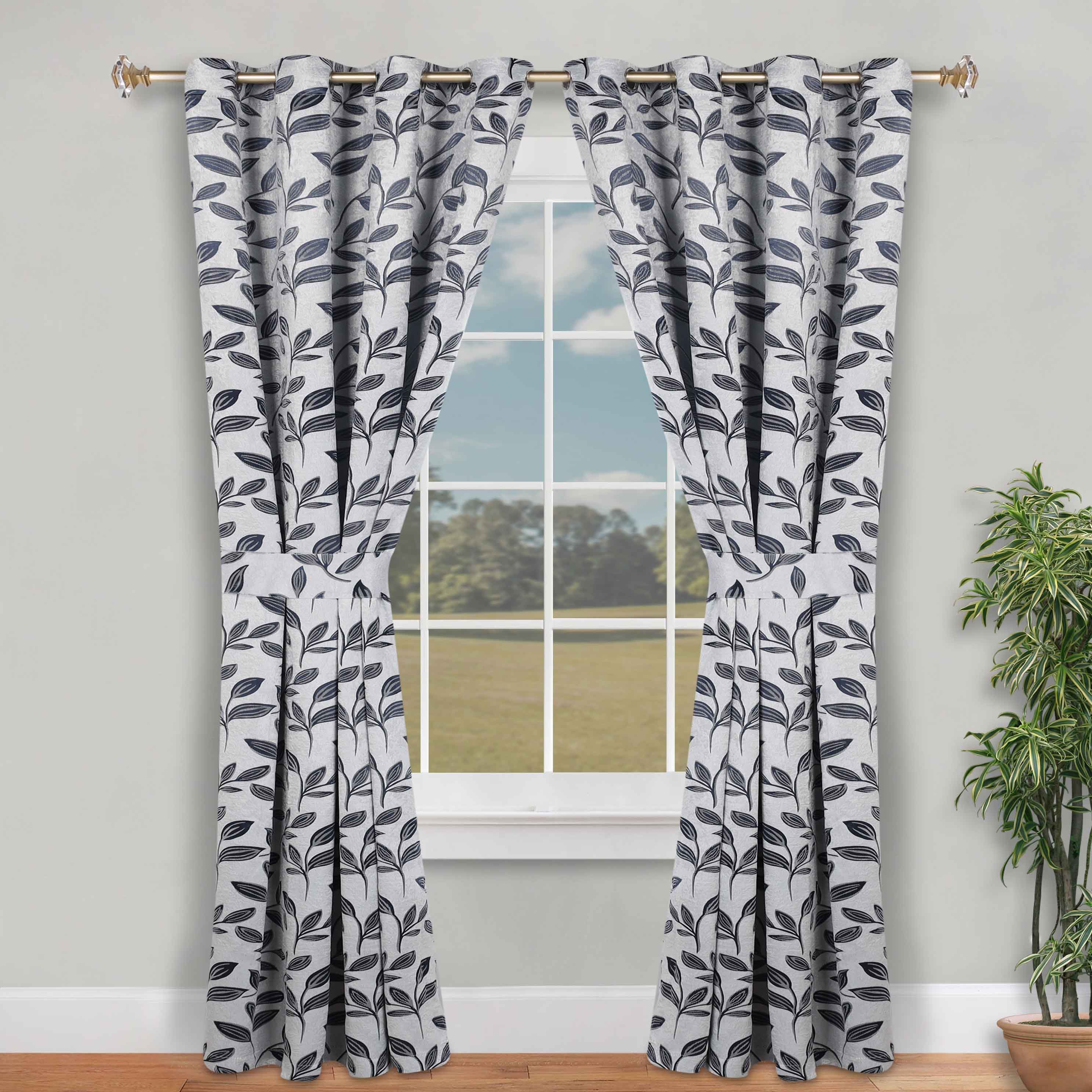Leaves Room Darkening Washable Blackout Curtain Panels, Set of 2 - Blackout Curtains by Superior