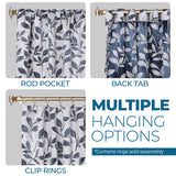 Leaves Room Darkening Back Tabs Blackout Curtain Panels, Set of 2 - Blackout Curtains by Superior