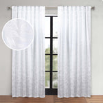 Leaves Room Darkening Back Tabs Blackout Curtain Panels, Set of 2 - Blackout Curtains by Superior