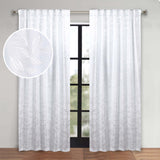 Leaves Room Darkening Back Tabs Blackout Curtain Panels, Set of 2 - Blackout Curtains by Superior