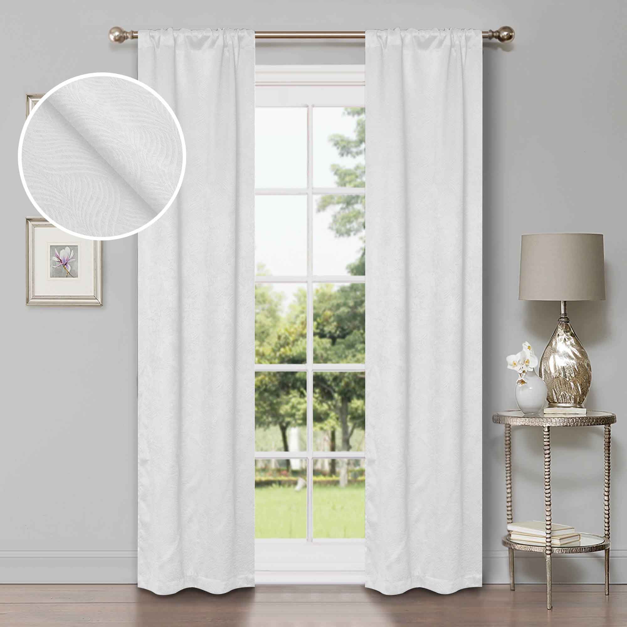 Waverly Geometric Washable Room Darkening Blackout Curtains, Set of 2 - Blackout Curtains by Superior Brand