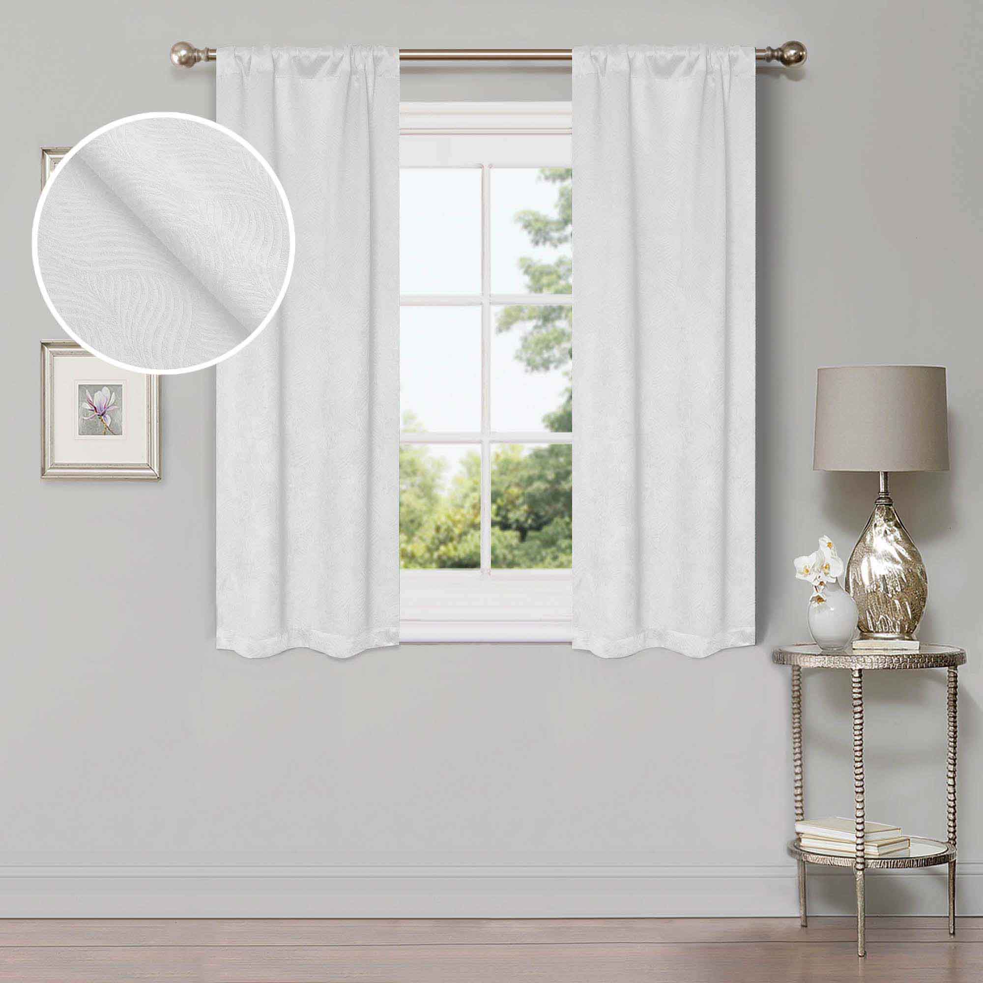Waverly Geometric Washable Room Darkening Blackout Curtains, Set of 2 - Blackout Curtains by Superior Brand