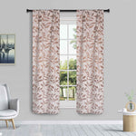 Leaves Room Darkening Washable Blackout Curtain Panels, Set of 2 - Blackout Curtains by Superior