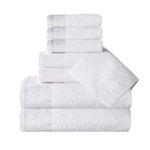 Wisteria Cotton Medium Weight Floral Jacquard Border 8 Piece Towel Set - Towel Set by Superior
