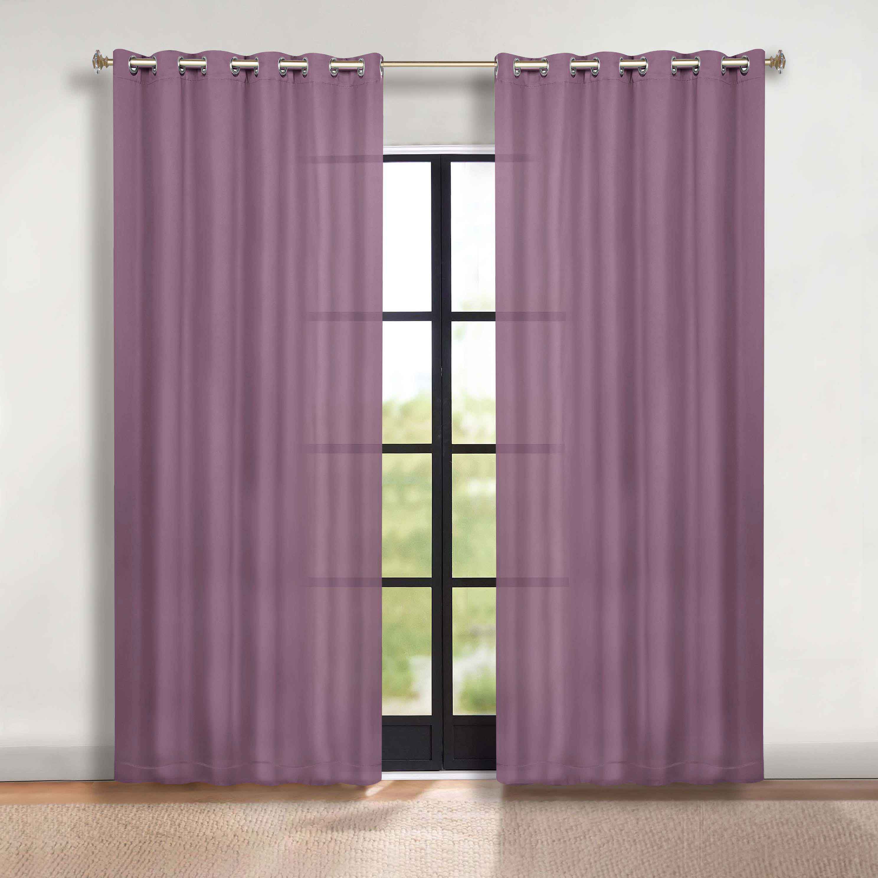 Classic Modern Solid Room Darkening Blackout Curtain Panels, Set of 2 - Blackout Curtains by Superior Brand