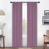 Solid Room Darkening Blackout Curtain Panels, Back Tabs, Set of 2 - Blackout Curtains by Superior