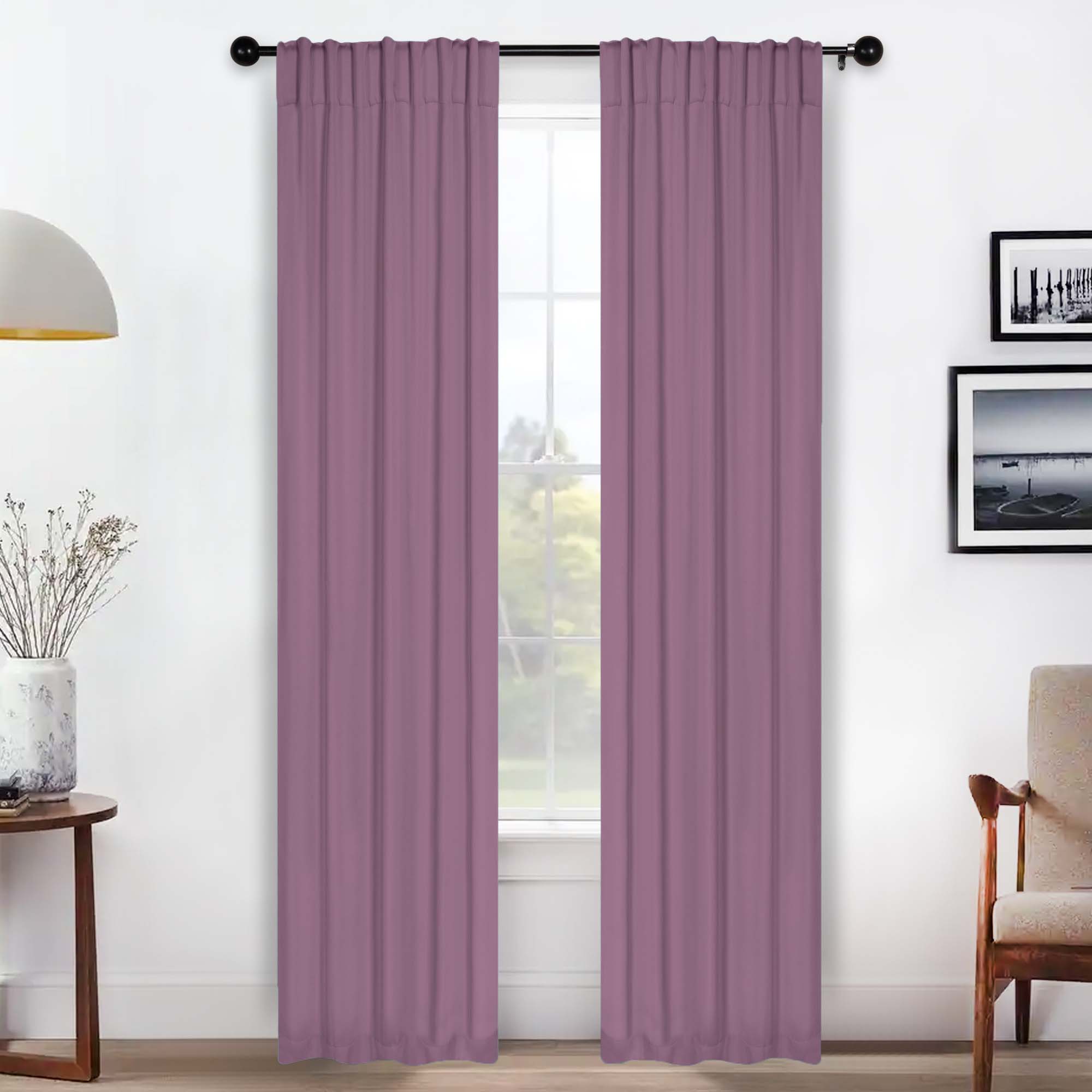 Solid Room Darkening Blackout Curtain Panels, Back Tabs, Set of 2 - Blackout Curtains by Superior