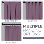 Solid Room Darkening Blackout Curtain Panels, Back Tabs, Set of 2 - Blackout Curtains by Superior