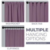 Solid Room Darkening Blackout Curtain Panels, Back Tabs, Set of 2 - Blackout Curtains by Superior
