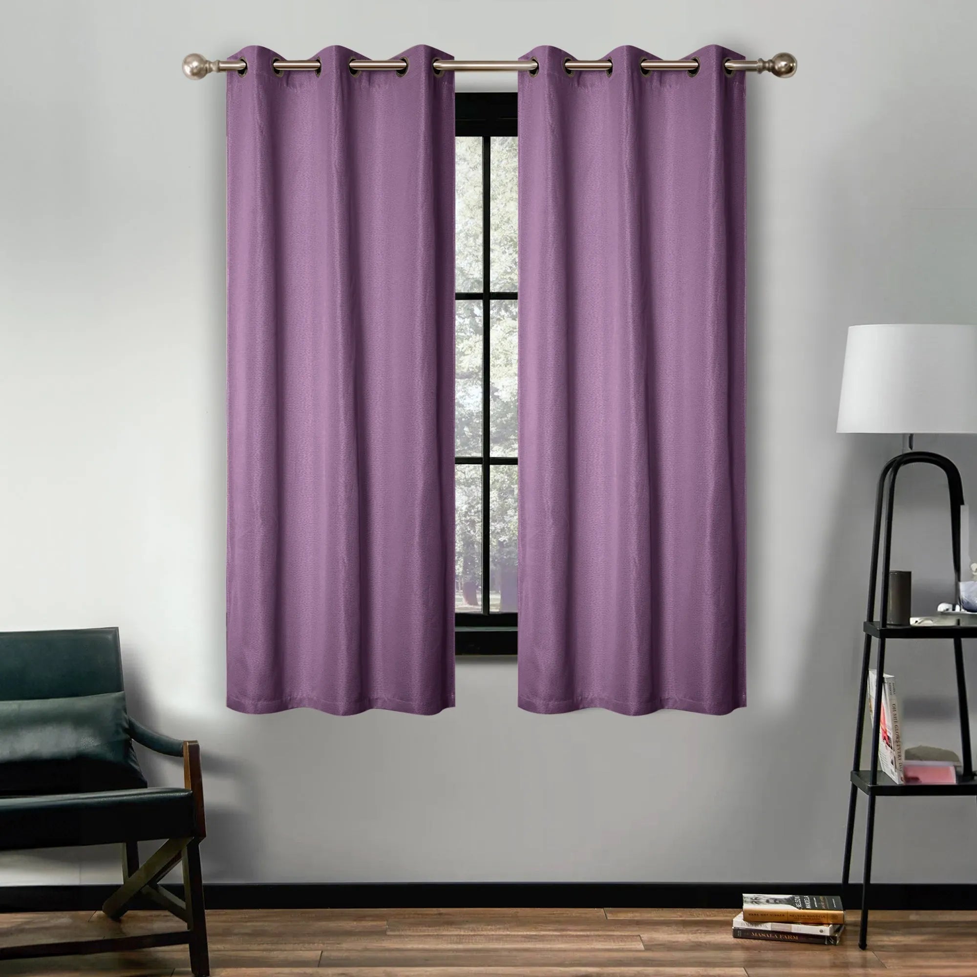 Linen Pattern Washable Room Darkening Blackout Curtains, Set of 2 - Blackout Curtains by Superior Brand