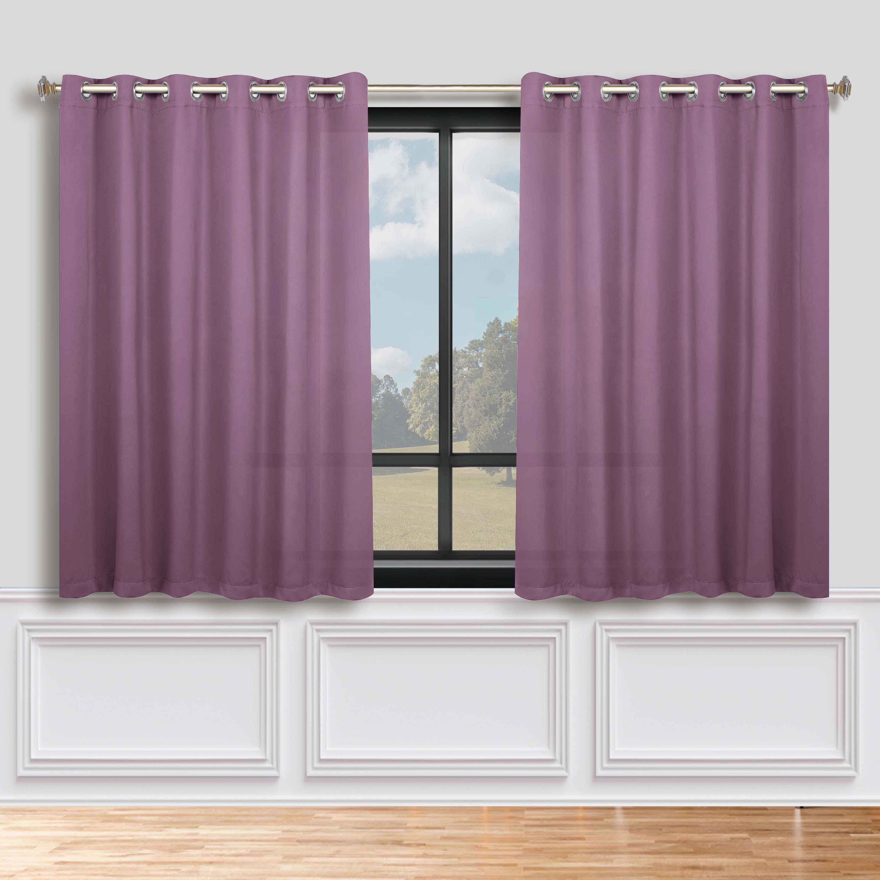 Classic Modern Solid Room Darkening Blackout Curtain Panels, Set of 2 - Blackout Curtains by Superior Brand