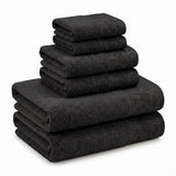 Wisteria Floral Jacquard 6-Piece Cotton Towel Set – Medium Weight Bathroom Towels