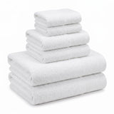 Wisteria Floral Jacquard 6-Piece Cotton Towel Set – Medium Weight Bathroom Towels