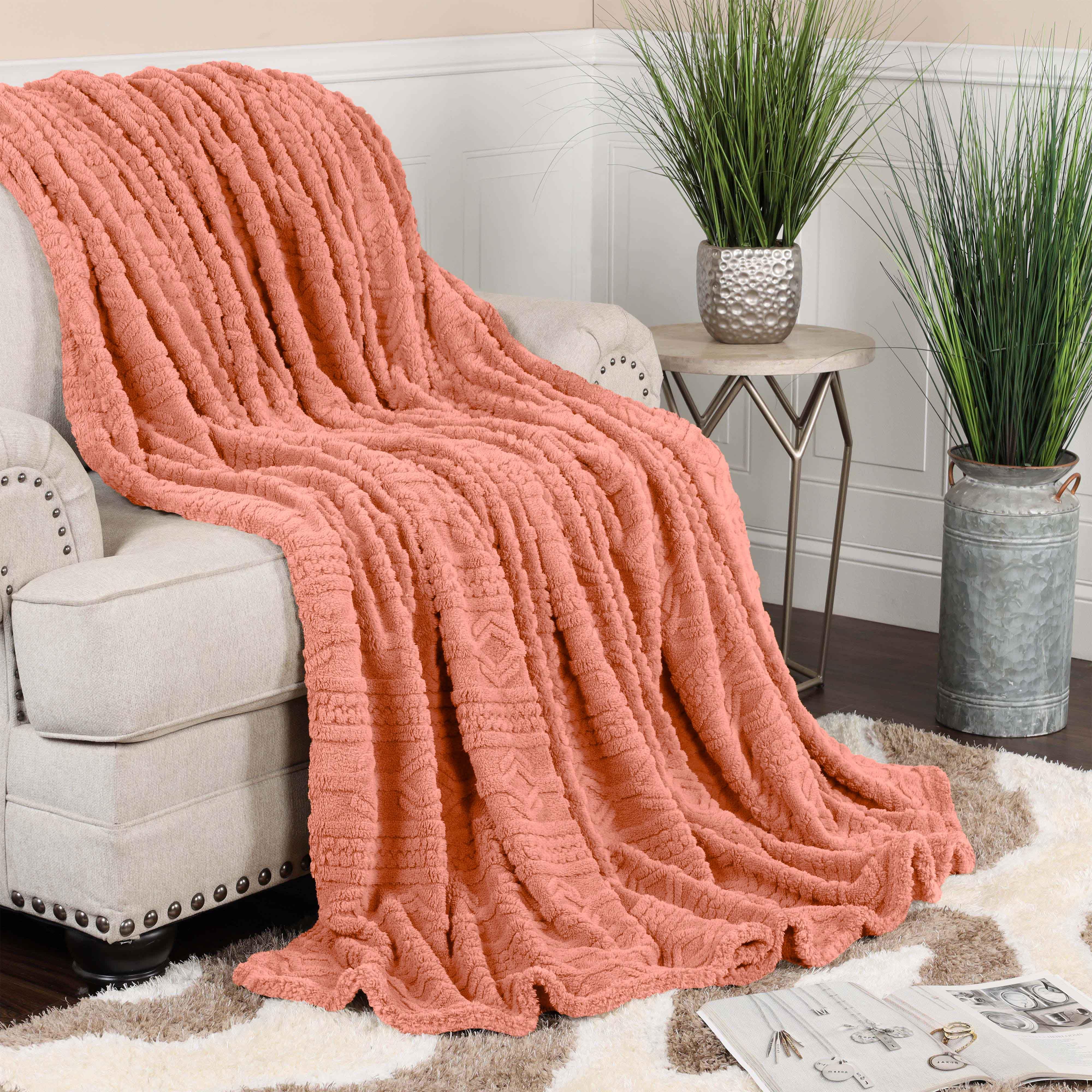 Arctic Boho Knit Jacquard Fleece Plush Medium Weight Fluffy Blanket - Blanket by Superior Brand