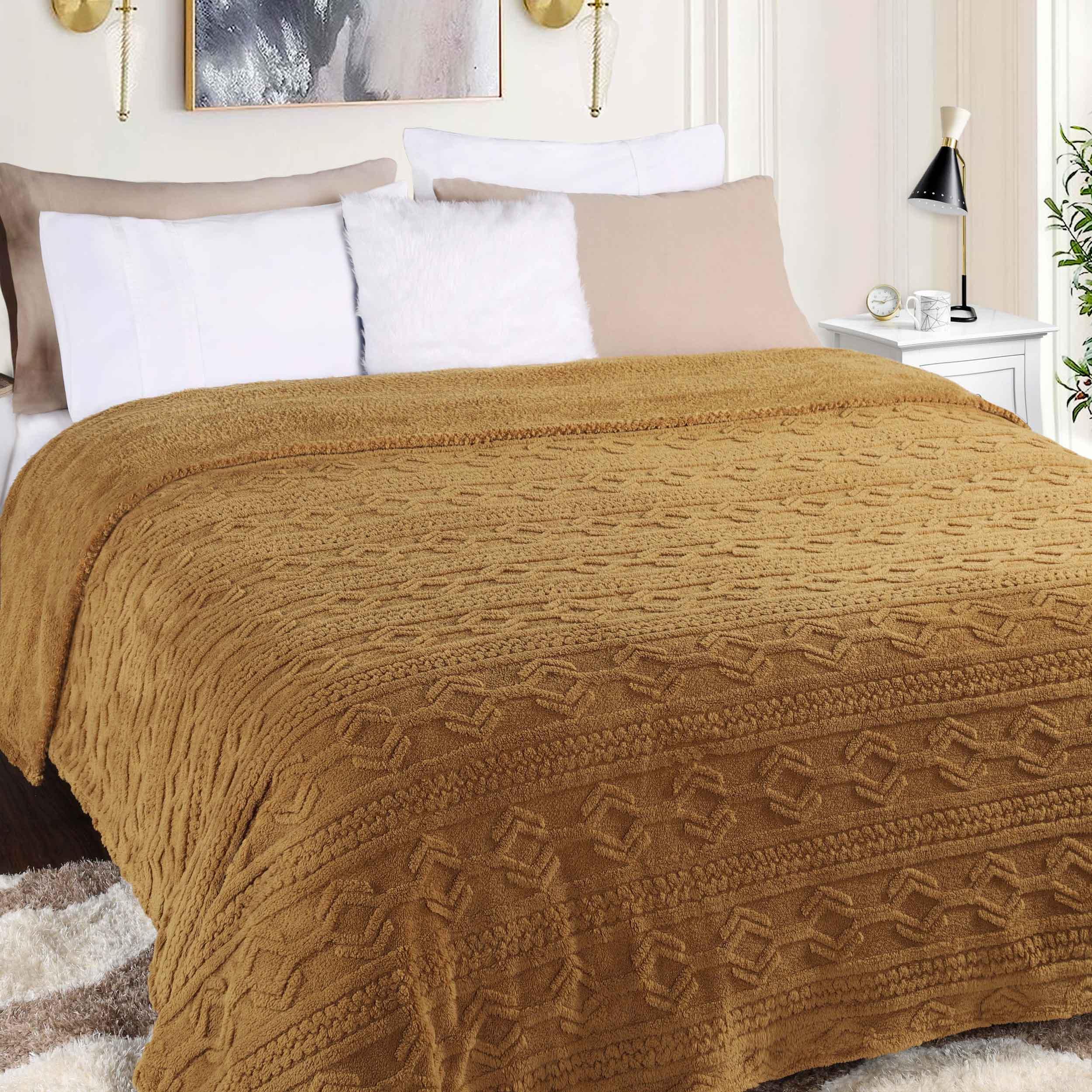 Arctic Boho Knit Jacquard Fleece Plush Medium Weight Fluffy Blanket - Blanket by Superior Brand