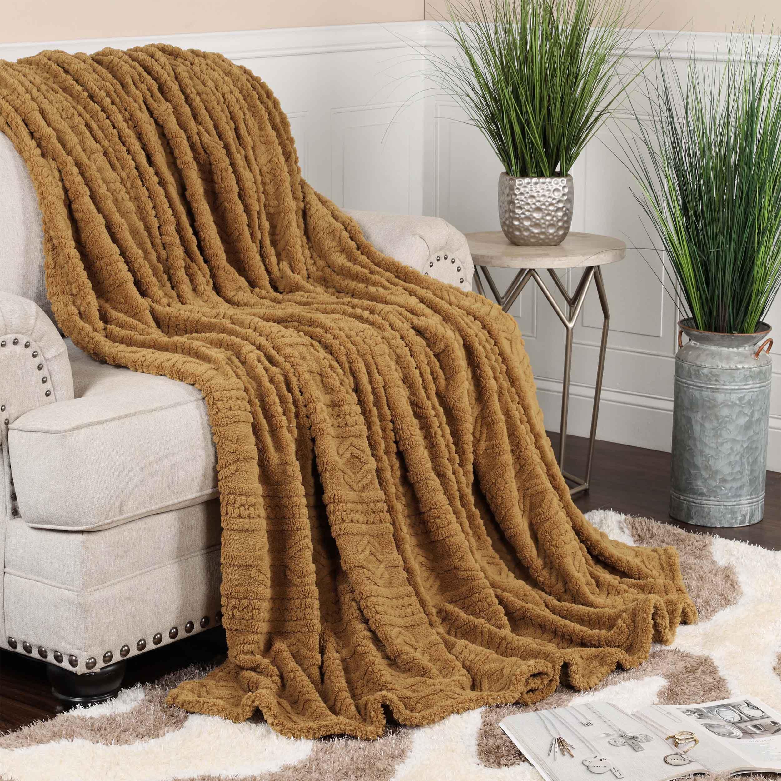 Arctic Boho Knit Jacquard Fleece Plush Medium Weight Fluffy Blanket - Blanket by Superior Brand