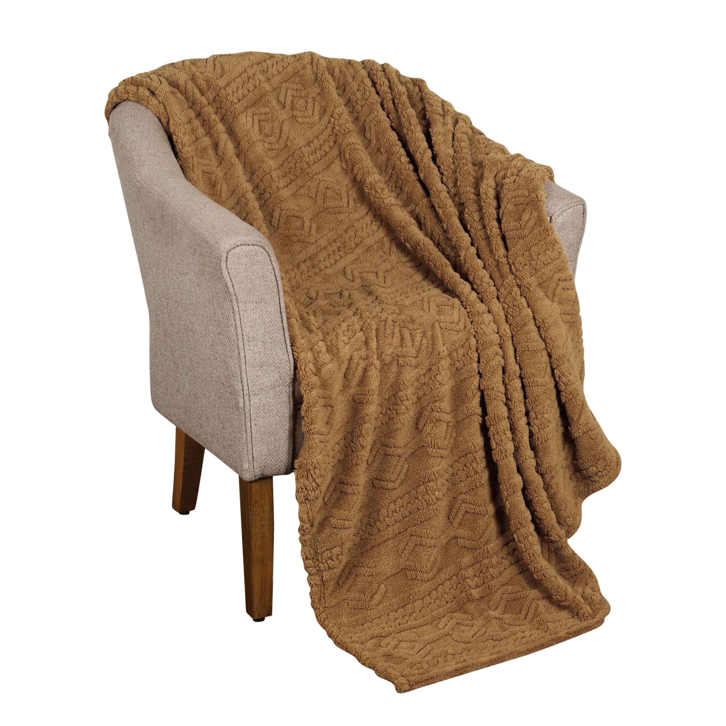 Arctic Boho Knit Jacquard Fleece Plush Medium Weight Fluffy Blanket - Blanket by Superior Brand