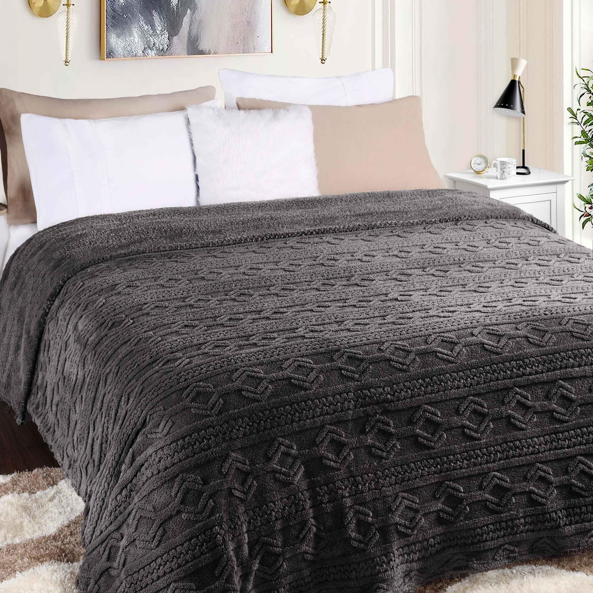 Arctic Boho Knit Jacquard Fleece Plush Medium Weight Fluffy Blanket - Blanket by Superior Brand