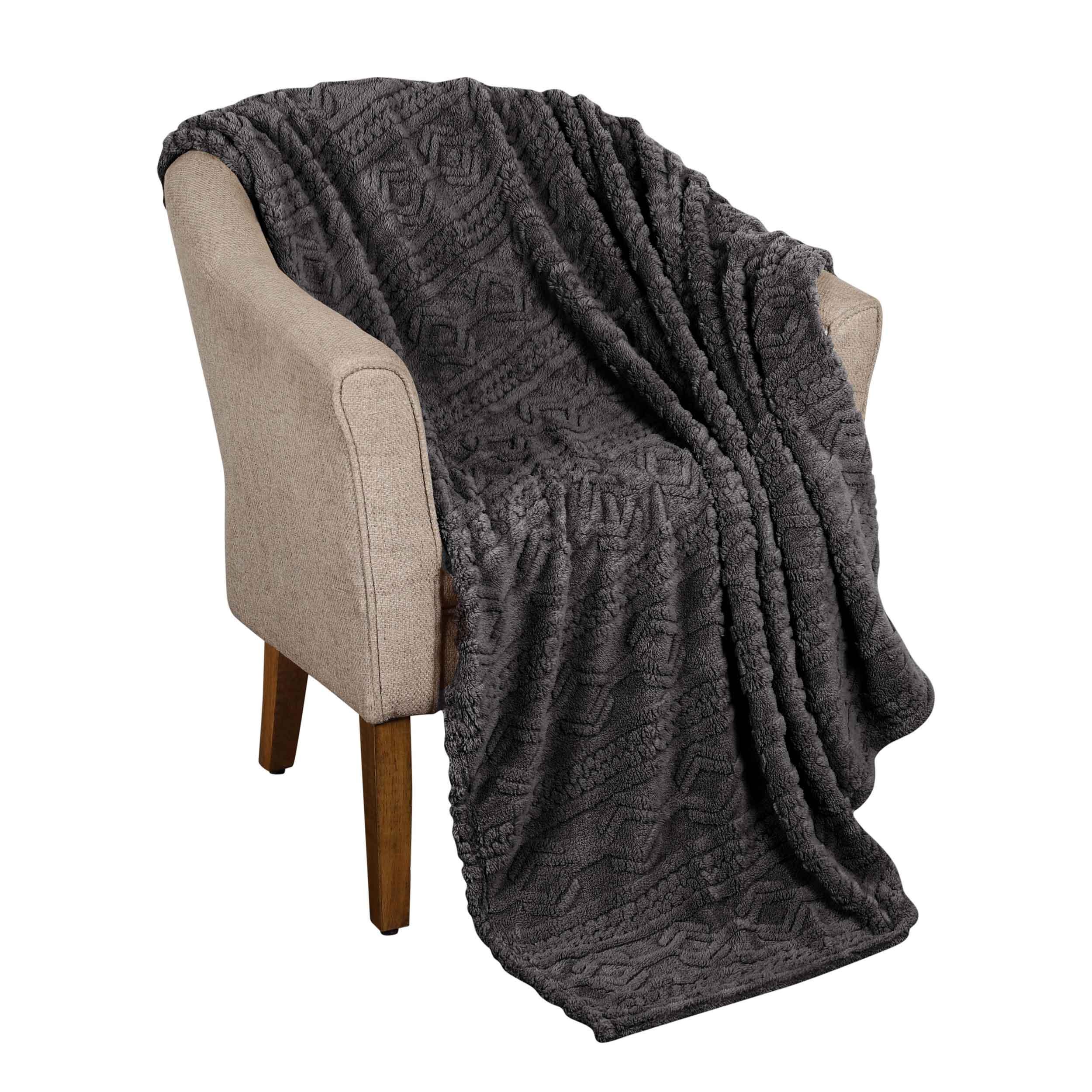 Arctic Boho Knit Jacquard Fleece Plush Medium Weight Fluffy Blanket - Blanket by Superior Brand