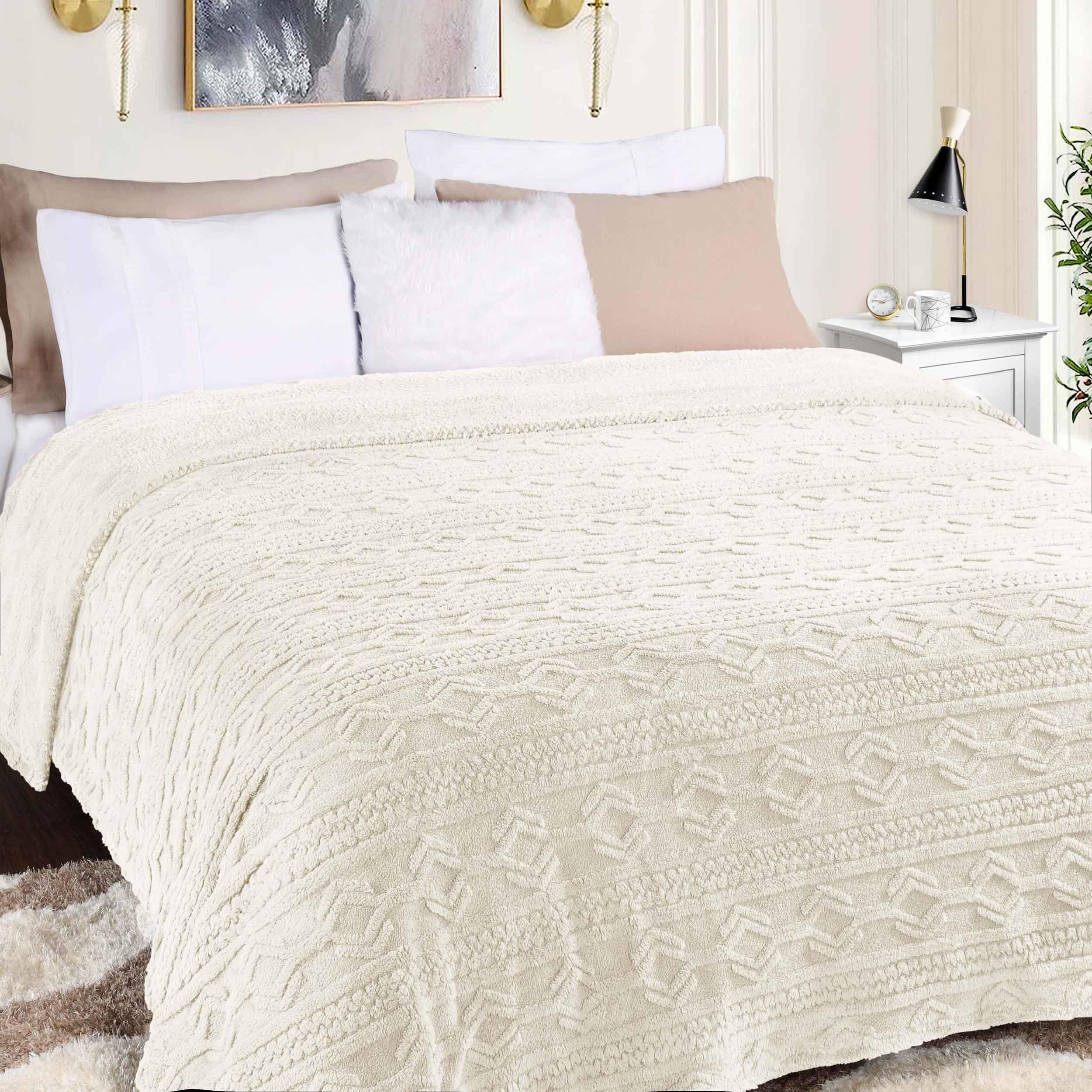 Arctic Boho Knit Jacquard Fleece Plush Medium Weight Fluffy Blanket - Blanket by Superior Brand