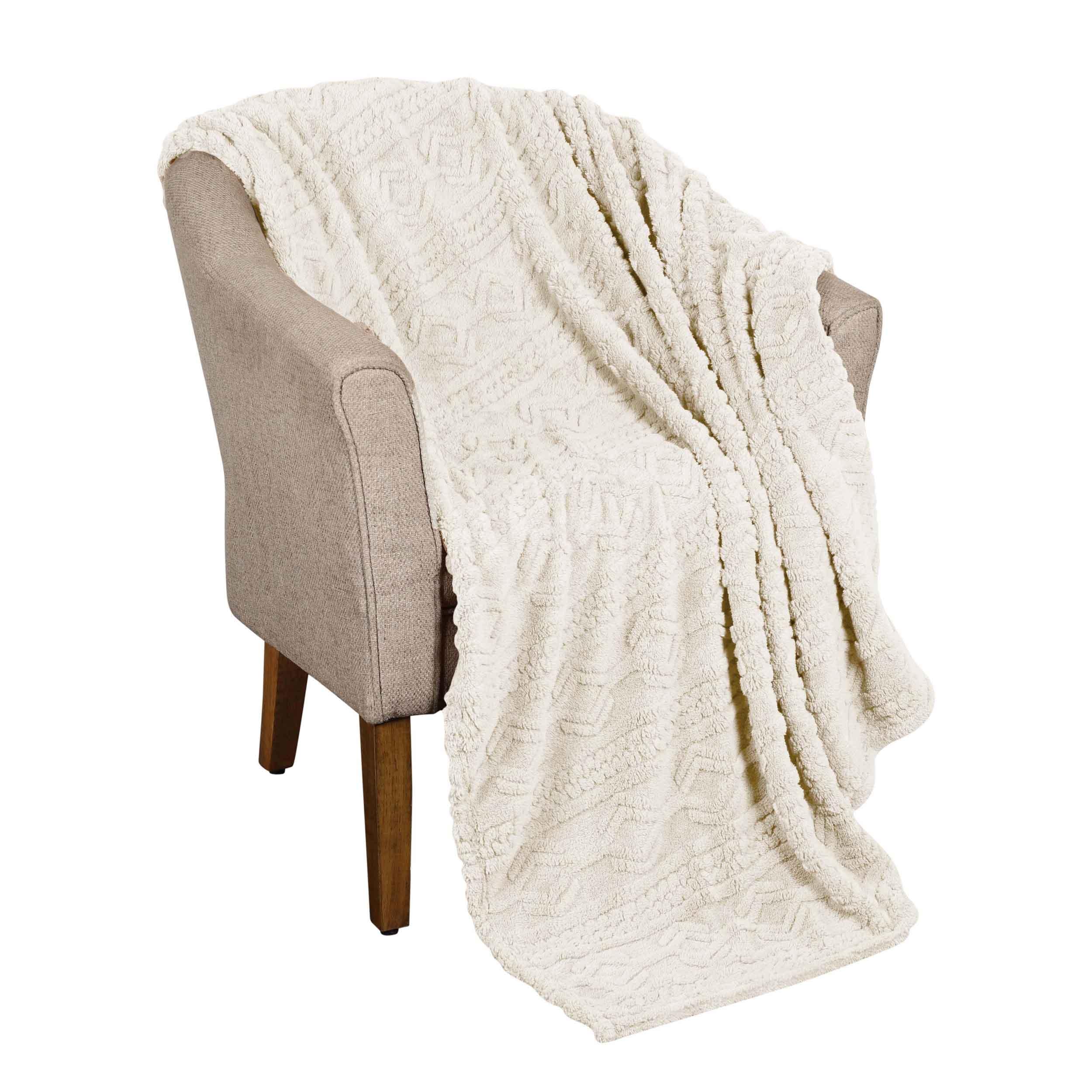 Arctic Boho Knit Jacquard Fleece Plush Medium Weight Fluffy Blanket - Blanket by Superior Brand