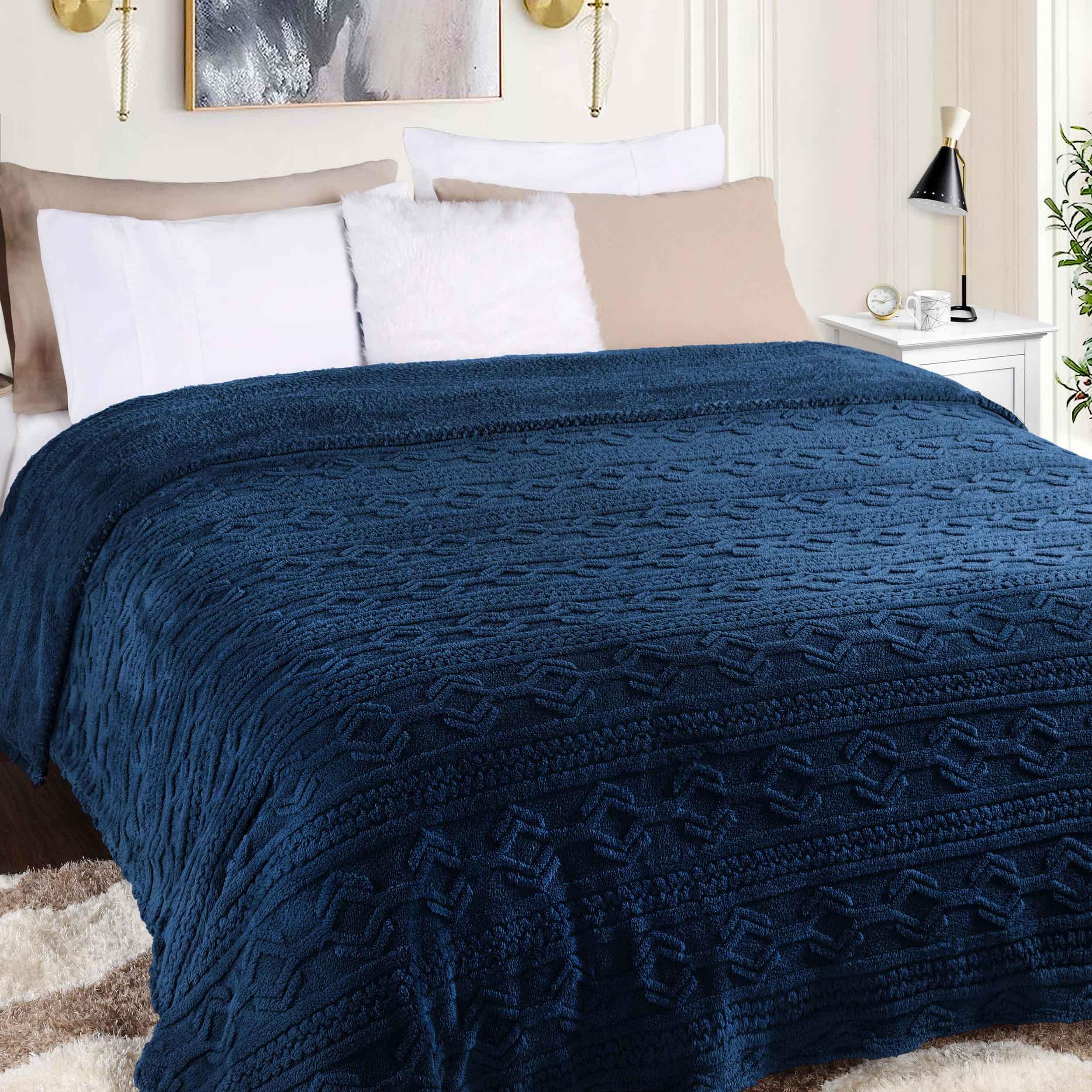 Arctic Boho Knit Jacquard Fleece Plush Medium Weight Fluffy Blanket - Blanket by Superior Brand
