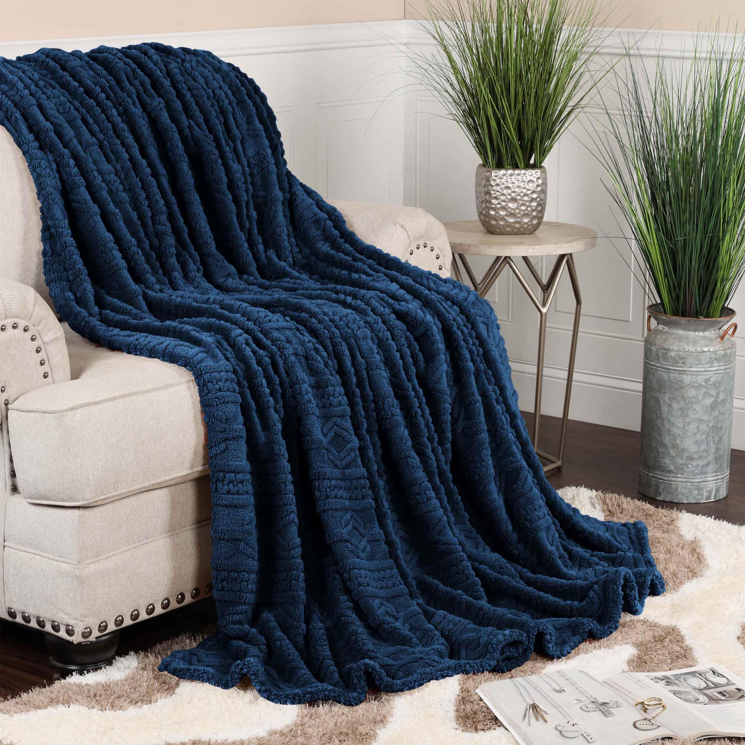 Arctic Boho Knit Jacquard Fleece Plush Medium Weight Fluffy Blanket - Blanket by Superior Brand