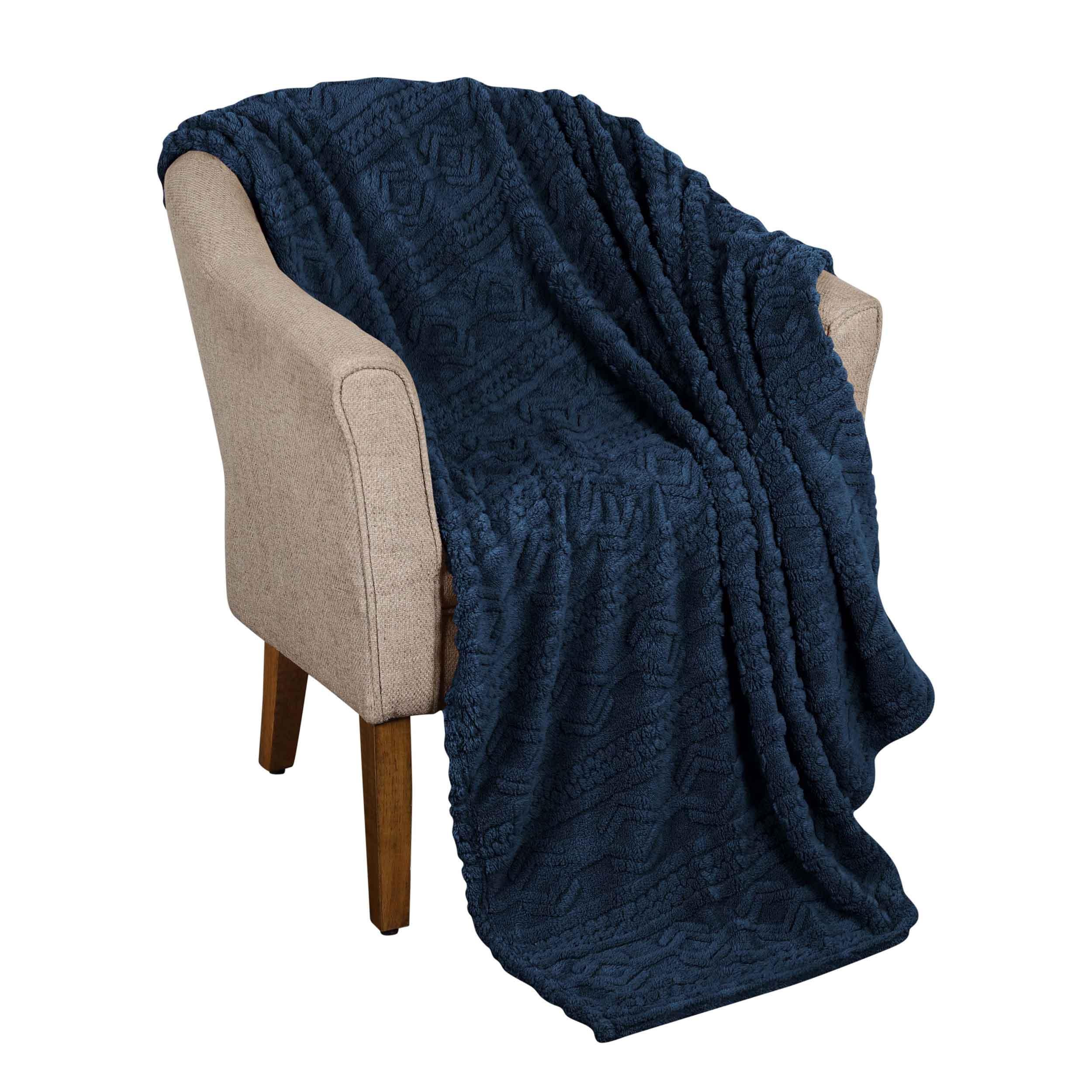 Arctic Boho Knit Jacquard Fleece Plush Medium Weight Fluffy Blanket - Blanket by Superior Brand